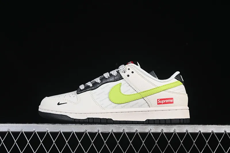 All categories Nk SB Dunk Series Nk SB Dunk Low High-end customized low-top sneakers Nike SB Dunk Low Supreme co-branded Fluorescent green hook Anniversary high-end customized low-top casual sneakers XS6089-625